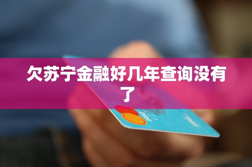 欠苏宁金融好几年查询没有了(图1)