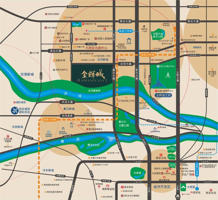 凯发国际：金辉城营销中心)西安-物业公司-容积率-低总价-建面约82-145㎡(图2)